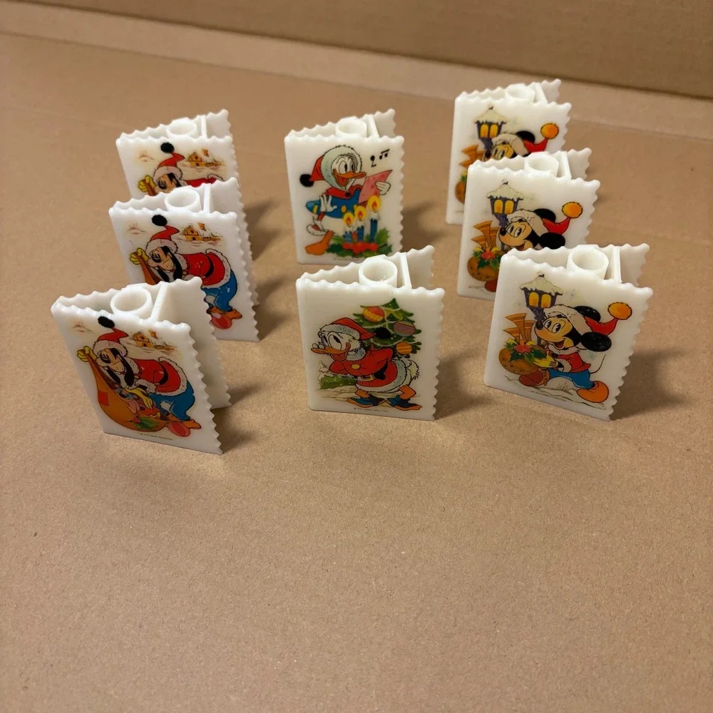 Vintage Disney Mickey, Donald & Goofy Christmas Light‎ Covers  Set of  8